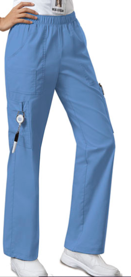 Cherokee WW Core Stretch Women's Mid Rise Pull-On Cargo Pant 4005